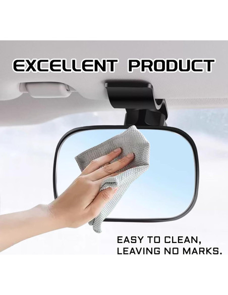 Espejo Convexo para Coche QQWD Ajustable 360 Negro Espejo Convexo para Coche QQWD Ajustable 360 Negro