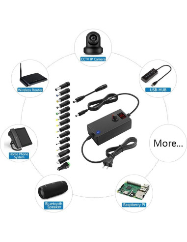 Adaptador de corriente universal SHNITPWR 24W 3V-24V ajustable