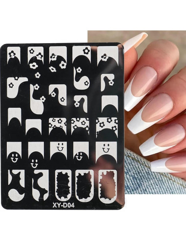 Juego de Plantillas de Estampado de Uñas KKUOO - 6 Piezas