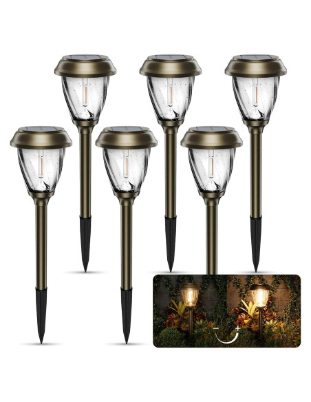 Luces de Camino Solares XMCOSY+ 6 Piezas 10/25 LM Impermeables Luces de Camino Solares XMCOSY+ 6 Piezas 10/25 LM Impermeables