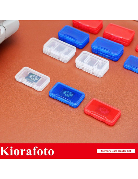 Estuche Transparente Kiorafoto para 18 Tarjetas MicroSD Estuche Transparente Kiorafoto para 18 Tarjetas MicroSD