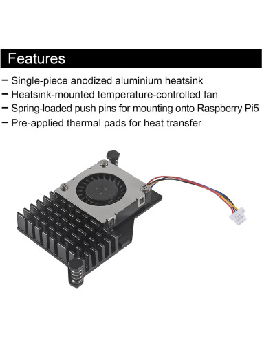 Paquete de 2 Enfriadores Activos AITRIP para Raspberry Pi 5