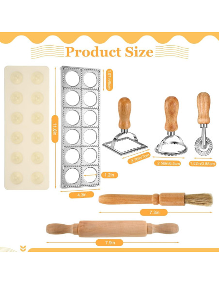 Set de Máquina de Hacer Pasta Hushee 8 Piezas Acero Inoxidable Set de Máquina de Hacer Pasta Hushee 8 Piezas Acero Inoxidable