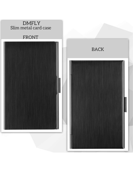 Funda de Tarjetas de Negocios DMFLY Acero Inoxidable Negro Funda de Tarjetas de Negocios DMFLY Acero Inoxidable Negro