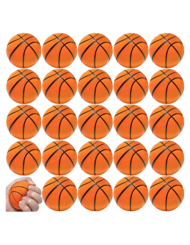 30 Pelotas de Estrés de Baloncesto 6.3cm Whkvnng - Alivio de Ansiedad