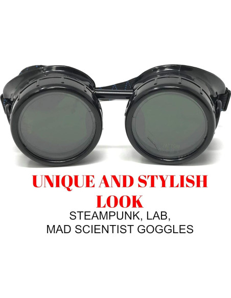Gafas Steampunk Cibernéticas Negras para Disfraces Gafas Steampunk Cibernéticas Negras para Disfraces