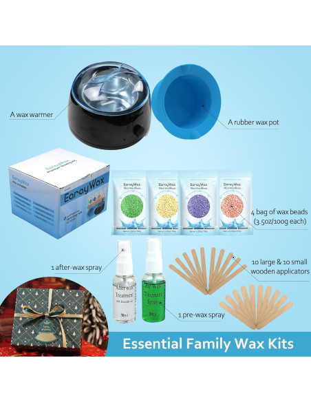 Kit de Depilación con Cera Dura Earaywax - Calentador Digital 16oz Kit de Depilación con Cera Dura Earaywax - Calentador Digital 16oz