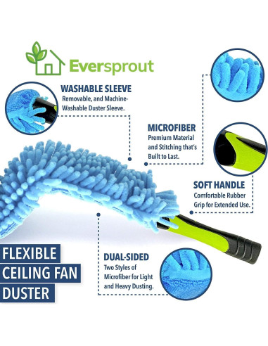 Limpiador de Techos y Ventiladores Eversprout 1.37m Flexible