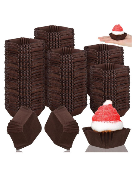Forros de Cupcake Desechables Tanlade 350 Pcs Café 4.5 cm Forros de Cupcake Desechables Tanlade 350 Pcs Café 4.5 cm
