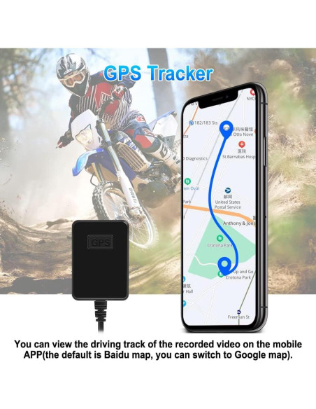 Cámara de Salpicadero VSYSTO Moto WiFi HD 1080P Doble Lente Cámara de Salpicadero VSYSTO Moto WiFi HD 1080P Doble Lente