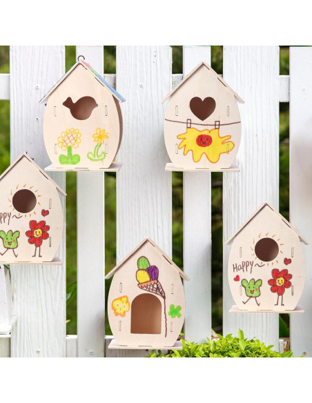 Kit de Casa de Aves de Madera DIY Outus - 12 Piezas Kit de Casa de Aves de Madera DIY Outus - 12 Piezas