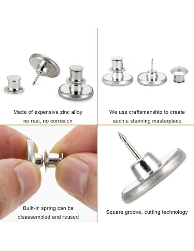 6 Botones Removibles de Jeans GOLD XIONG PADISHAH - Metal