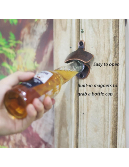 Abrebotellas Magnético de Pared Luwanburg Cobre Antiguo Abrebotellas Magnético de Pared Luwanburg Cobre Antiguo