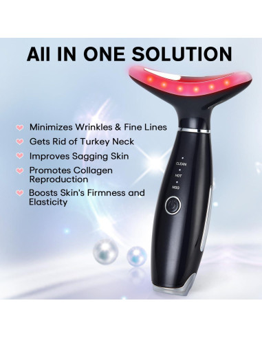 Masajeador Facial Portátil LATME AM-8003 con Calor y 3 Modos