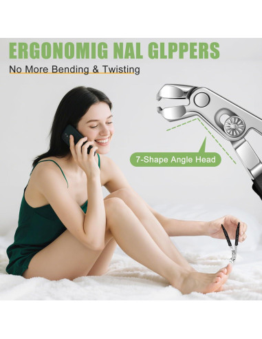 Cortauñas Ergonómico HANDWENG para Uñas Gruesas y Encarnadas