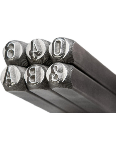 Juego de Sellos de Letras y Números HimaPro 36pcs Acero 3mm Juego de Sellos de Letras y Números HimaPro 36pcs Acero 3mm