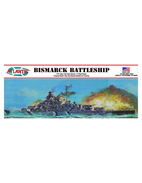 Kit de Modelo Plástico Atlantis Acorazado Bismarck 1:600 Kit de Modelo Plástico Atlantis Acorazado Bismarck 1:600