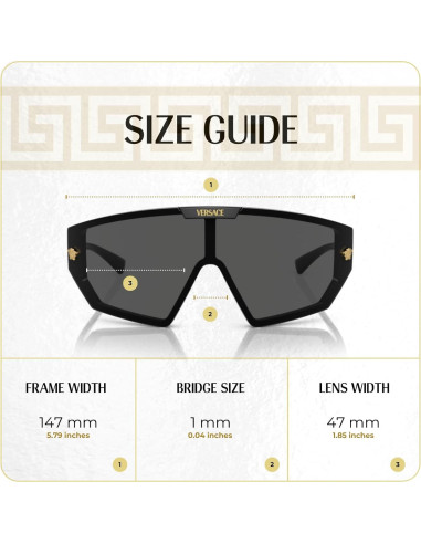 Gafas de sol Versace VE4461 Unisex con Lente de Repuesto