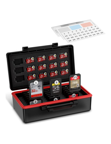 Estuche Organizador para 36 Tarjetas SD y 15 Micro SD Kiorafoto Estuche Organizador para 36 Tarjetas SD y 15 Micro SD Kiorafoto