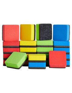 Paquete de 24 Borradores Magnéticos Mini Juvale Multicolor