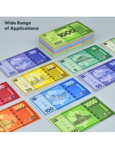 Dinero de Juego Queensell para Monopoly - 480 Billetes de Papel