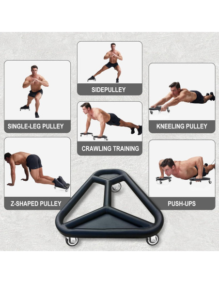 Rueda de Abdominales HOTWAVE Doble Ancha para Gimnasio en Casa Rueda de Abdominales HOTWAVE Doble Ancha para Gimnasio en Casa