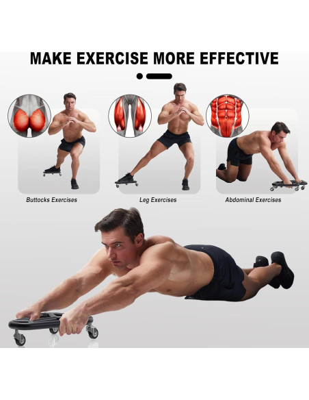 Rueda de Abdominales HOTWAVE Doble Ancha para Gimnasio en Casa Rueda de Abdominales HOTWAVE Doble Ancha para Gimnasio en Casa