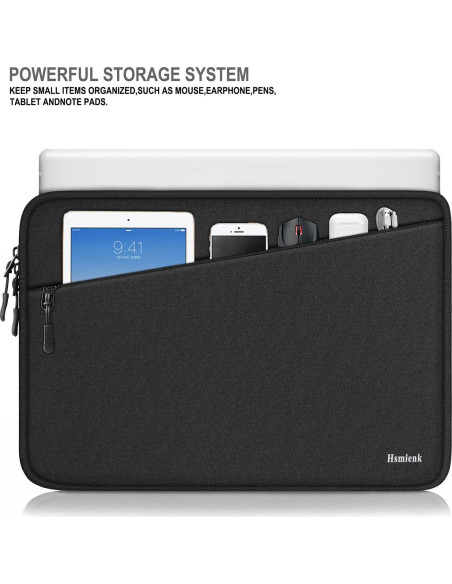 Funda para Laptop 14" Hsmienk Negra Resistente al Agua Funda para Laptop 14" Hsmienk Negra Resistente al Agua
