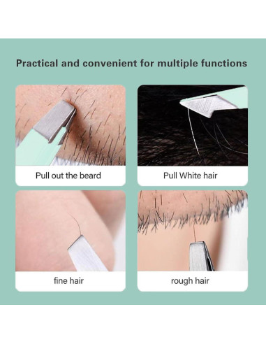 Juego de Pinzas de Precisión YilulvDeng 4 Piezas Acero Inoxidable