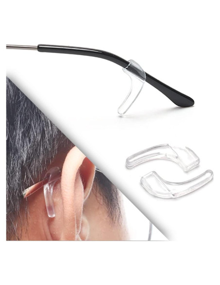 100 Pares Sujetadores Gafas Silicona Transparente Pequeño 100 Pares Sujetadores Gafas Silicona Transparente Pequeño