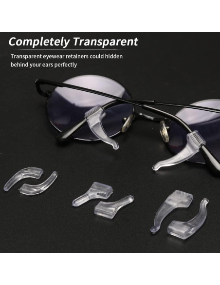 100 Pares Sujetadores Gafas Silicona Transparente Pequeño 100 Pares Sujetadores Gafas Silicona Transparente Pequeño