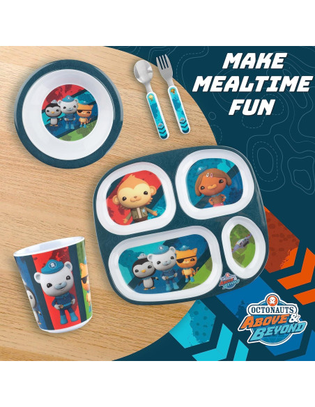 Juego de Comida Dividido Octonautas 5 Piezas - Azul Juego de Comida Dividido Octonautas 5 Piezas - Azul