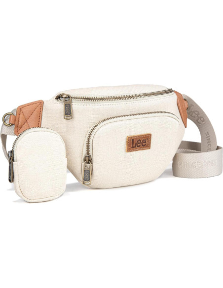 Mochila de Cintura Montana West Lee Beige 31.75x8.89x15.24cm Mochila de Cintura Montana West Lee Beige 31.75x8.89x15.24cm