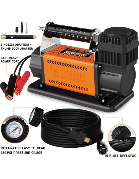 Compresor de Aire Portátil ALL-TOP 12V 7.06 CFM 150 PSI Compresor de Aire Portátil ALL-TOP 12V 7.06 CFM 150 PSI
