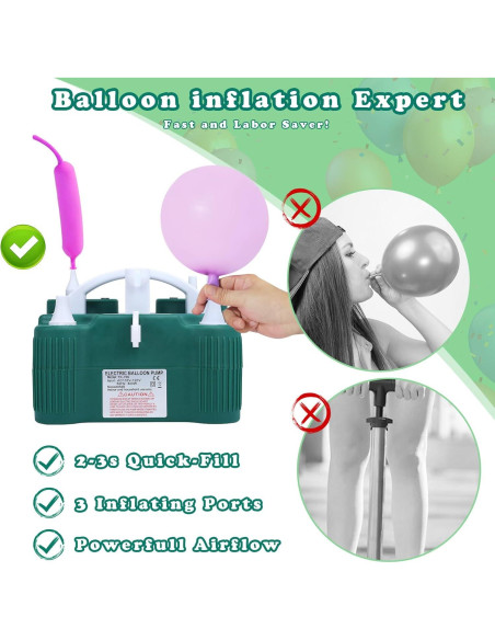 Bomba de aire eléctrica New Meetall 4 en 1 para globos y flotadores Bomba de aire eléctrica New Meetall 4 en 1 para globos y flotadores