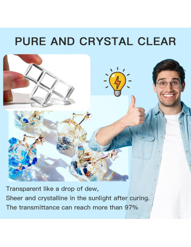 Resina UV JDiction 200g - Cristal Claro para Manualidades DIY