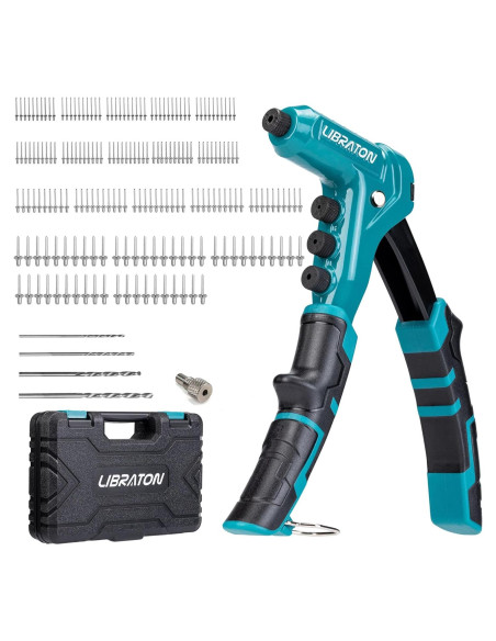 Pistola de Remaches Manual Libraton con 200 Remaches y 4 Brocas Pistola de Remaches Manual Libraton con 200 Remaches y 4 Brocas