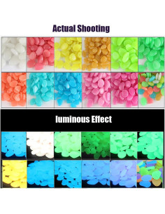 100 Piezas Piedras Brillantes en la Oscuridad para Jardín 2