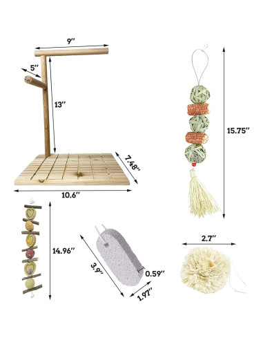 Juguete de Masticar para Conejos Kathson - Plataforma de Madera