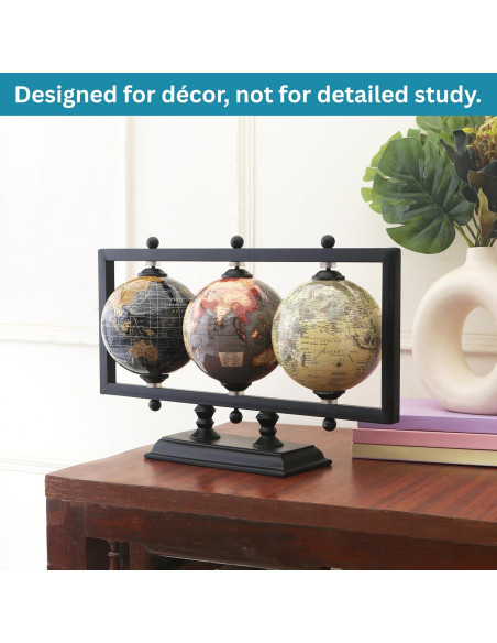 Conjunto de 3 Globos Terráqueos Rely+ 10 cm Decorativos Conjunto de 3 Globos Terráqueos Rely+ 10 cm Decorativos