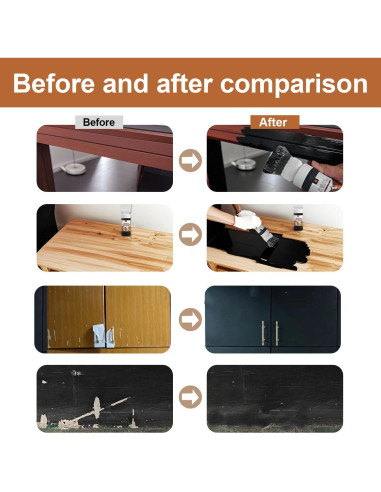 Pintura para Madera Anirun 180 ml Negra Brillante Multiuso