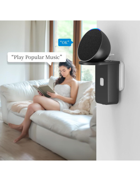 Soporte de Pared PlusAcc para Google Nest Mini y Pop - Negro Soporte de Pared PlusAcc para Google Nest Mini y Pop - Negro