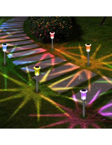 Luces Solares para Jardín Eyrosa, Paquete de 10, Impermeables Luces Solares para Jardín Eyrosa, Paquete de 10, Impermeables
