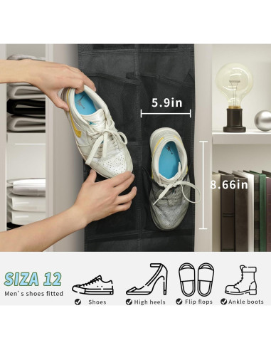 Organizador de Zapatos MSLOVE, 2 Piezas con 24 Bolsillos