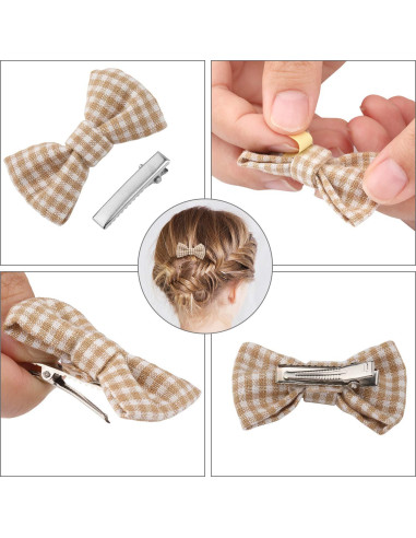 200 Clips de Pelo Metálicos Cocodrilo Hotop 3.2 cm para DIY