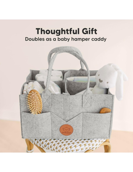 Organizador de Pañales KeaBabies Gris Clásico - Caddy Portátil Organizador de Pañales KeaBabies Gris Clásico - Caddy Portátil