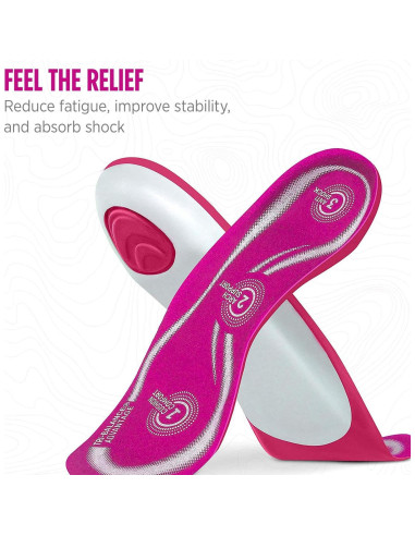 Plantillas ortopédicas de gel Comfort Zone 3/4 para mujer 6-10