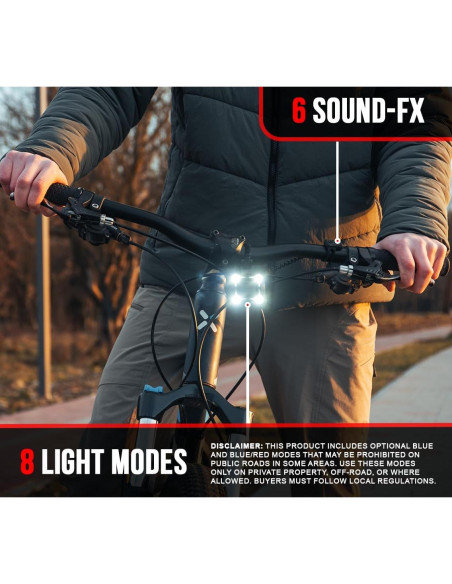 Bocina de Bicicleta ZIREN NP NIGHT PROVISION 120-140dB LED IPX4 Bocina de Bicicleta ZIREN NP NIGHT PROVISION 120-140dB LED IPX4
