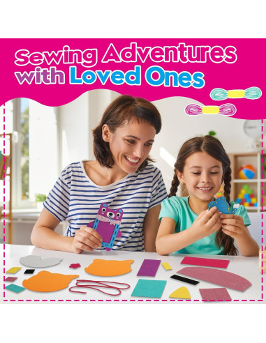 Kit de Costura para Niñas SparkleMe - 7 Proyectos DIY Coloridos