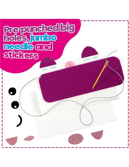 Kit de Costura para Niñas SparkleMe - 7 Proyectos DIY Coloridos Kit de Costura para Niñas SparkleMe - 7 Proyectos DIY Coloridos